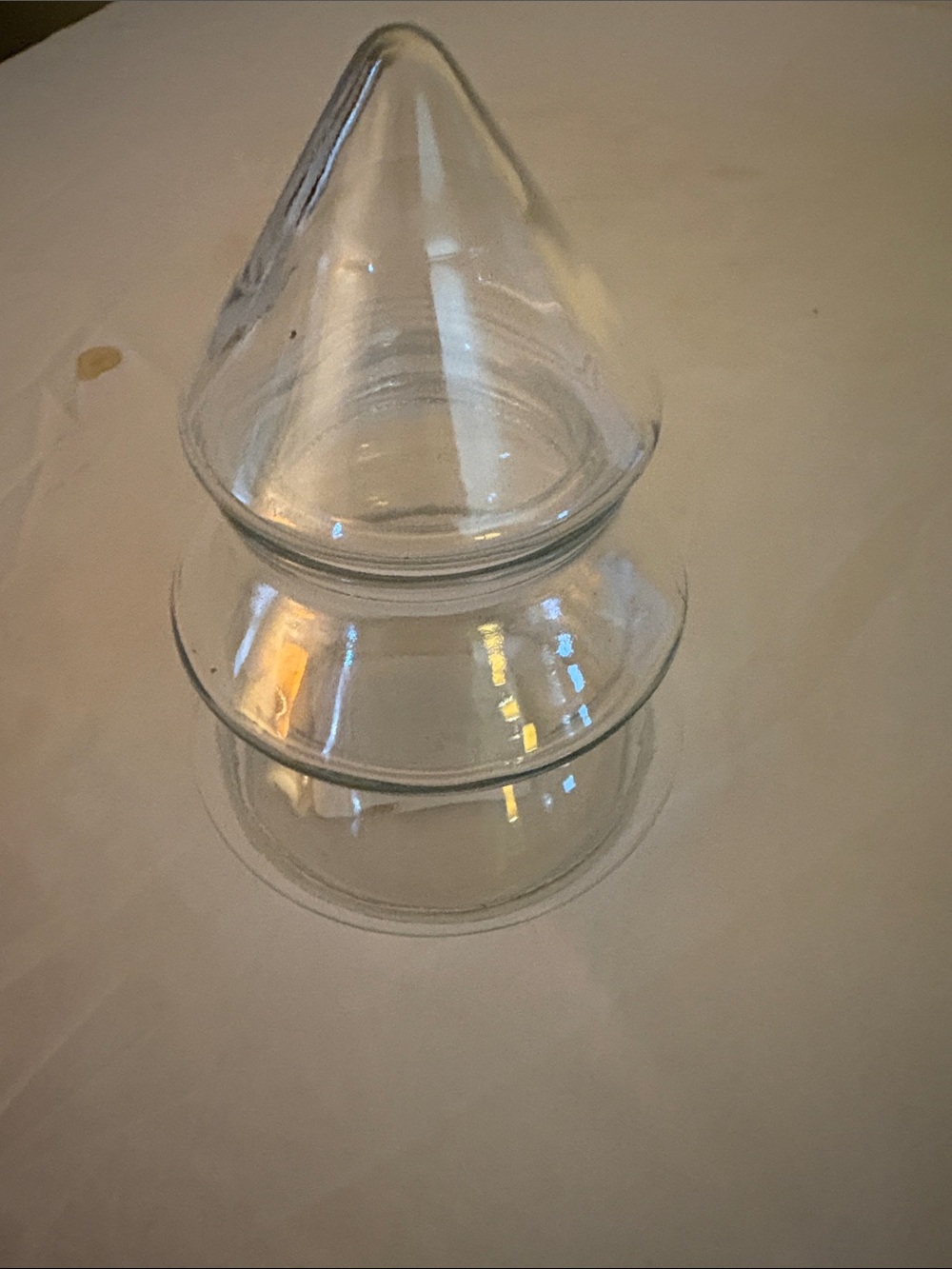 Clear Glass Small Tree Jar
